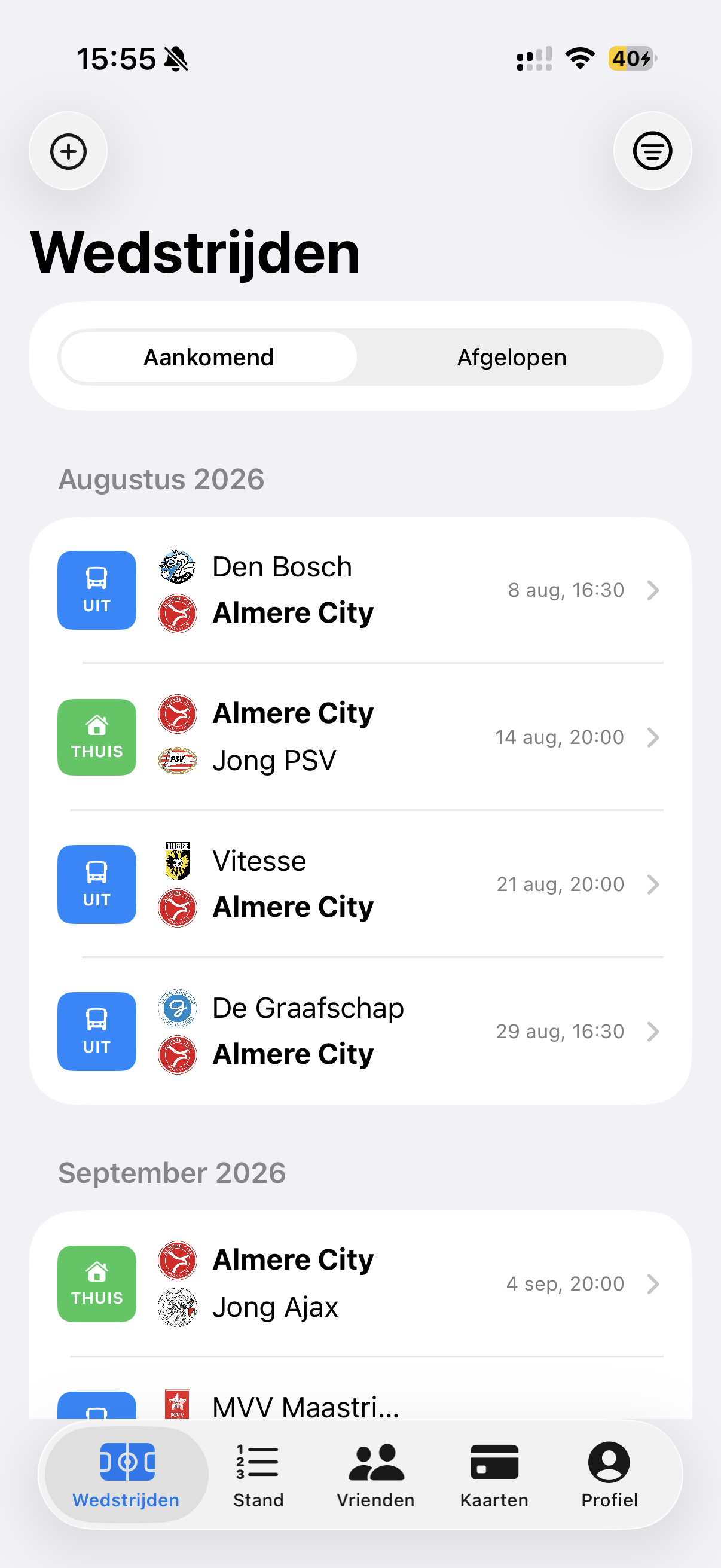 WedstrijdMaatje-app